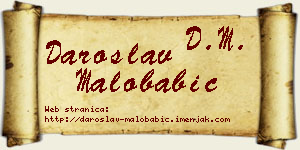 Daroslav Malobabić vizit kartica